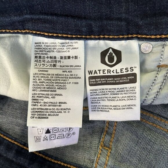 Levis 414 Red ® Tab Classic Straight Womens 20 Med Wash Stretch Denim Je… - Picture 9 of 16